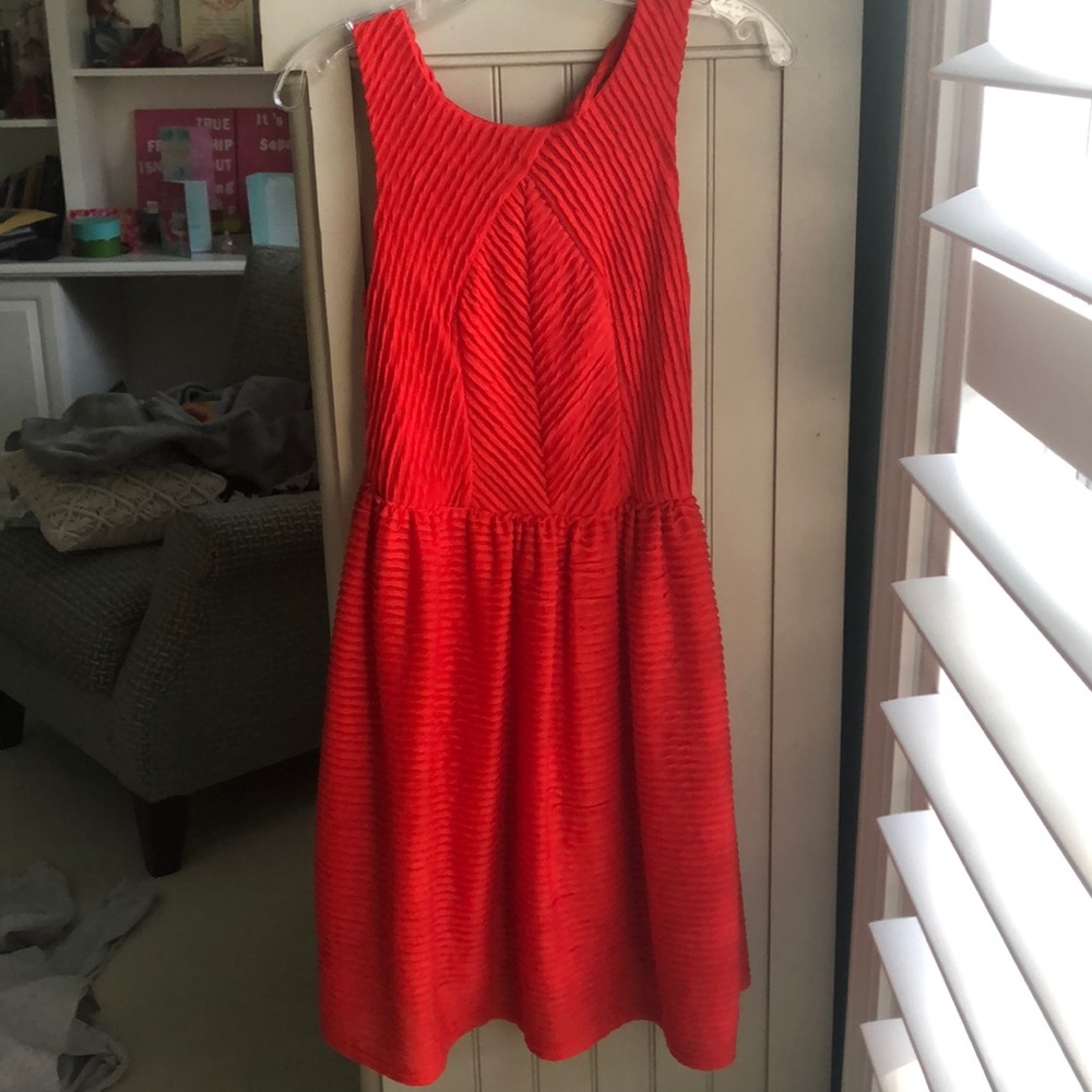 Orange Textured Dress